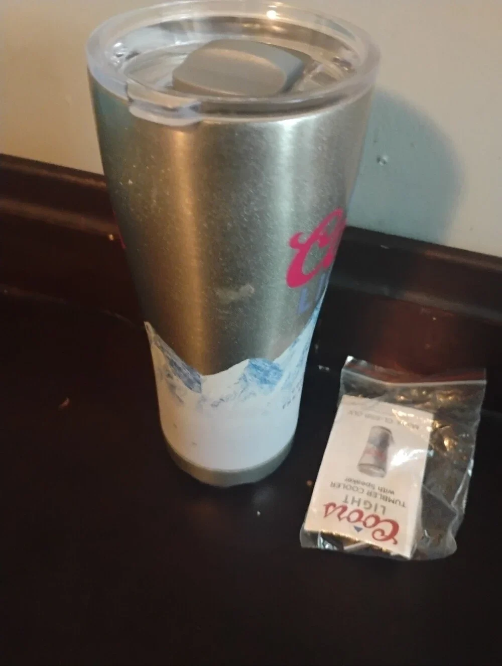 Coors Light Bluetooth Speaker Tumbler 16oz Stainless Steel Insulated Travel Cup